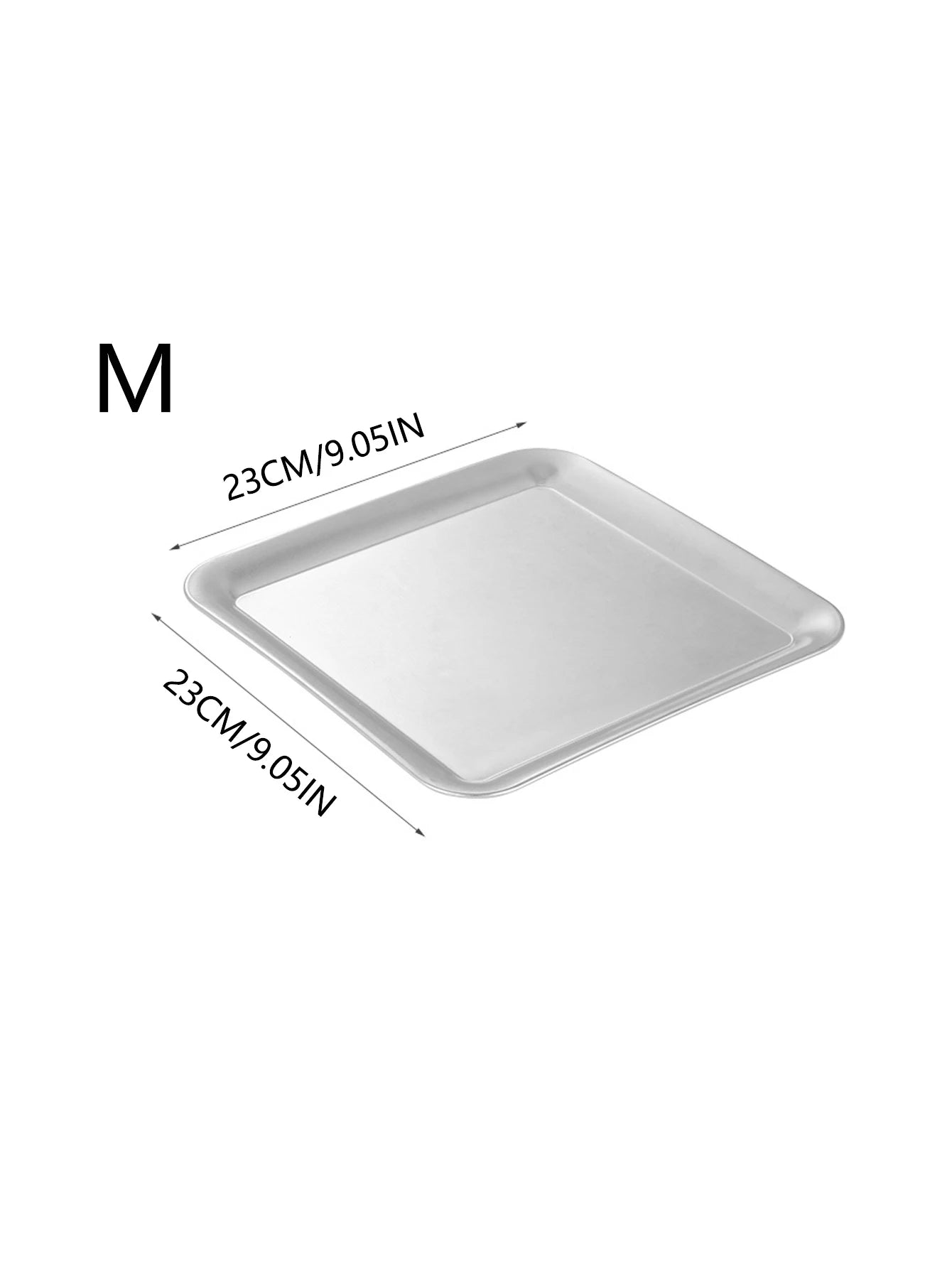 Luxury Square Stainless Steel Serving Tray,Coffee Tray,Desserts – Elegant Serving Platters for Café, Restaurant Bathroom Tray