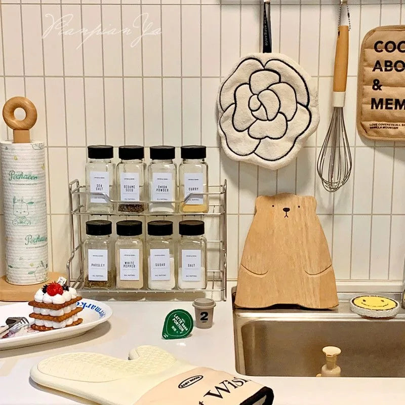 Kitchen Countertop Storage Rack Spice Shelf Versatile Stainless Steel Storage Basket for Bathroom Toiletries Cup Organizer Racks