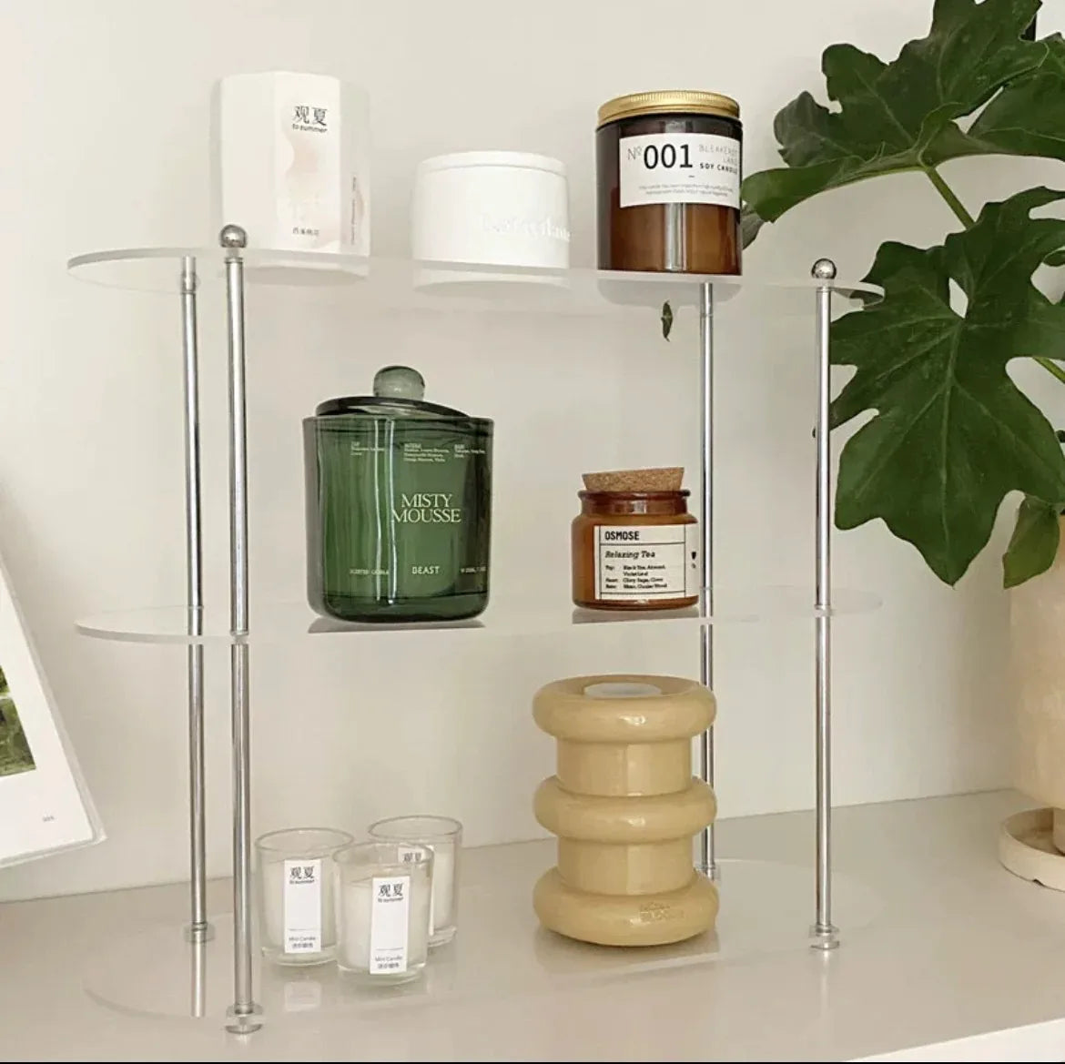 2025 New Ins Perfume Cosmetics Acrylic Storage Rack Water Cup Hand-made Bathroom Storage Desktop Storage Display Stand