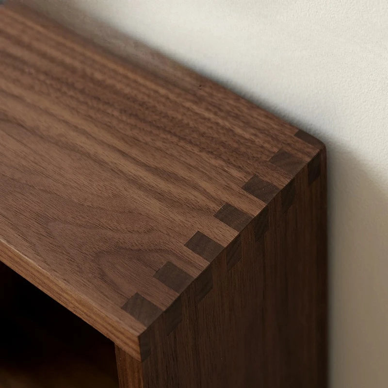 Solid Wood Storage Tea Rack Multi-grid Retro Small Purple Clay Pot Storage Holders Wall Display Rack Modern Storage Organizer