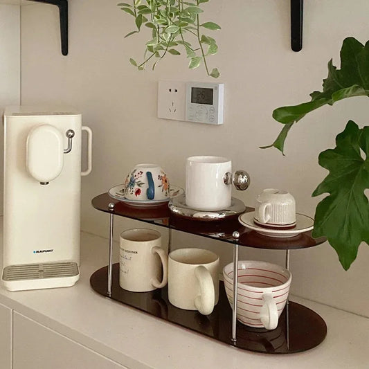 2025 New Ins Perfume Cosmetics Acrylic Storage Rack Water Cup Hand-made Bathroom Storage Desktop Storage Display Stand