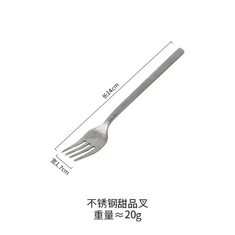 Vintage Industrial Style Metal Dinner Plate Stainless Steel Outdoor Camping Western Food Plates French Restaurant Bone Dish